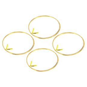 PATIKIL Half Hard Brass Wire, 4Pcs 32Gauge/0.2mm Diameter 10m/32.8ft Pure Craft Wire for Jewelry Making Beading Garden Plants