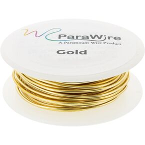 Copper Wire, Silver Plated Parawire 20ga Gold 40' Roll
