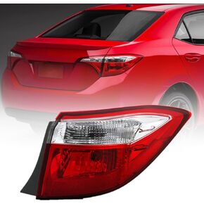 munirater Outer Body Right Tail Light Assembly Replacement for 2014-2016 Toyota Corolla OE-Style, Replaces Tail Light Rear Brake Lamp Passenger Side