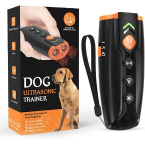 2024 Release Dog Barking Control, Stops Bark and Bad behavior | Train Your Dog 🐕 on Clicks (Your or Neighbors), Press The Button | Long Range Ultrasonic | 4 Training Modes | Gift for Dog Lovers