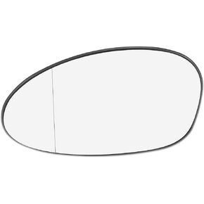 X AUTOHAUX Car Rearview Mirror Glass Replacement with Backing Plate Heated Left Side Driver Side for BMW 335i 135i 330xi 128i