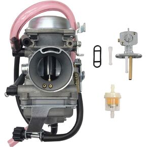 KLF300 Carburetor for Kawasaki Bayou 300 1986 1987 KLF300A 1988 1989 1990-2004 KLF300B 1989 1990 1991 1992-2004 KLF300C 4x4 ATV Carb with Fuel Valve Switch