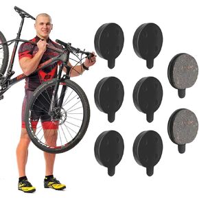 4 Pairs Bicycle Disc Brake Pads, Zoom Brake Pads, Scooter Bike Breaking Pads (0.73in/18.6mm Diameter)