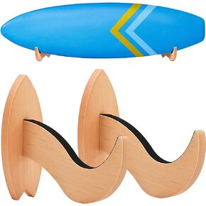 Surfboard Wall Mount Racks for Wake Boards/Long Boards/Surf Boards/Snowboards/Short Boards,Good Wood Wall Display Rack Works Indoor and Outdoor