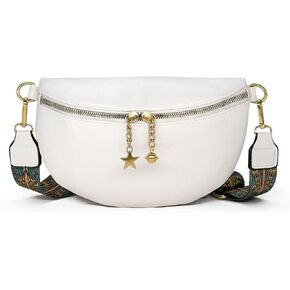 Long Keeper Crossbody Bags for Women Vegan Leather Trendy Sling Chest Bag with Adjustable Wide Strap Small Travel Fanny Pack