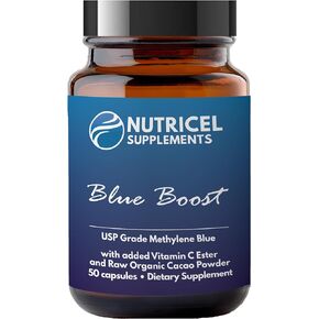 Methylene Blue (USP Grade) Pharma Grade Supplements, Capsule Form, with Added Vitamin C Ester for Enhanced Absorption, Capsules (50 ct)
