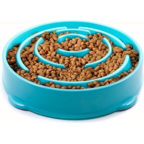 Slow Feeder Dog Bowls - Anti-Choking & Non Slip Interactive Dog Feeding Bowls for Dry/Wet Food That Slow Down Eating - Maze Puzzle Design Bowl - Medium Regular (Turquoise) in Saudi Arabia