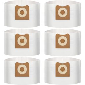 6 عبوات من أكياس فلتر VF3501، أكياس غبار بديلة متوافقة مع مكنسة Ridgid الكهربائية الرطبة والجافة سعة 3 إلى 4.5 جالون، أكياس فلتر تجميع الغبار لـ 23738 VF3501، الحجم C in Kuwait