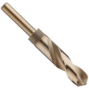 Chicago Latrobe 53436 190C Cobalt Steel Reduced Shank Drill Bit, Gold Oxide Finish, Round Shank, 118 Degree Split Point, 9/16" Size
