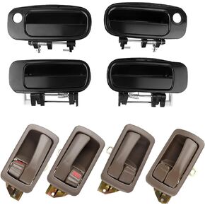 Pack of 8 Interior & Exterior Door Handle Front Rear Set Fit for Toyota Camry 1992 1993 1994 1995 1996 Left Driver & Right Passenger Side Door Handle Full Set Replacement