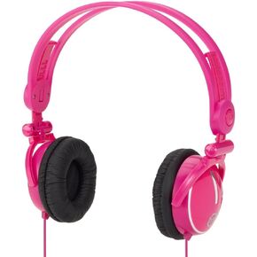 Kidz Gear Fold-Flat Travel Headphones - Pink