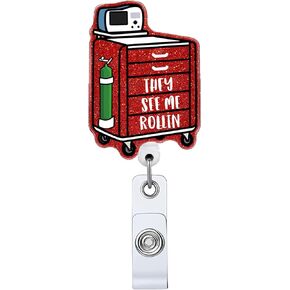 Oh Snap Retractable Badge Reel with ID Clip Name Tag Card Funny Broken Bone Gift for Nurses Office Worker Radiology X-Ray Orthopedics Nursing Student Alligator Clip