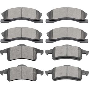 Front Rear Ceramic Brake Pads Compatible with 2006-2010 Jeep Commander,2005-2010 Jeep Grand for Cherokee.