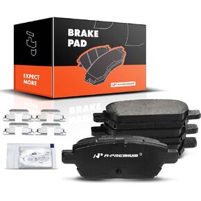 A-Premium Rear Ceramic Disc Brake Pads Set Compatible with Select Ford, Mazda, Mercury and Lincoln Models - Fusion 2006-2012, MKZ 2007-2012, Zephyr 2006, 6 2006-2013, Milan 2006-2011, 4 Pcs