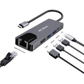 USB C Laptop Docking Station, 5 in 1 USB C Docking Station with HDMI 4K@30Hz, 1000Mbps Ethernet, 100W PD Charging, 2 USB 3.0, USB C Dock for MacBook/Dell/HP/Surface/Lenovo Laptops, etc