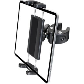 Charchendo Golf Cart Tablet Holder, [2 in 1] Universal Cell Phone Mount with Anti Shake 360° Adjustable for Wheelchair, Stroller Compatible with iPad Pro/Air/Mini, Smartphones More Devices 4-13''