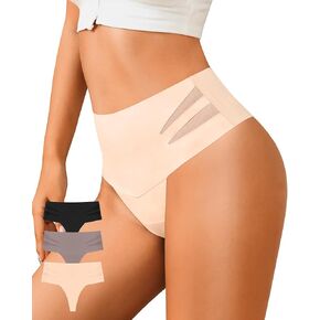 ASIMOON سيور عالية الخصر للنساء بدون خياطة للسيدات بدون عرض ملابس داخلية مثيرة قابلة للتمدد 3 عبوات in Kuwait