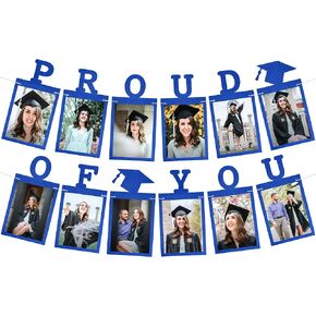 KatchOn, Graduation Photo Banner 2025 - Large, 10 Feet | Felt Proud of You Banner | Graduation Banner 2025 Personalized | Graduation Picture Banner 5x7 for Green 2025 Graduation Party Decorations