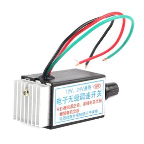 DC Motor Speed Regulator Universal DC 12V/24V Motor Speed Controller Variable Switch for Car Truck Fan Heater Control