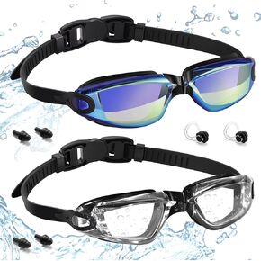 Kids Swim Goggles 2 Packs Swimming goggles for kids Ages 6-14 Children Girls and Boys