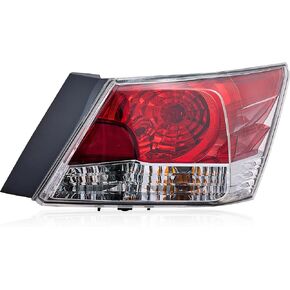 Tail Light Compatible with Honda Accord 2008 2009 2010 2011 2012 4 Door Sedan Includes Bulbs Left Driver Side Tail lamp HO2800172,33550-TA0-A01