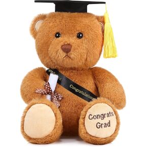 2024 هدايا الدب التخرج لها 11 بوصة لعبة الدب القطيفة التخرج مع قبعة سوداء تهانينا غراد للممرضة رياض الأطفال الابتدائية المدرسة الثانوية فئة الكلية لعام 2024 in Kuwait