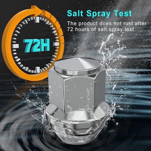 M12x1.5 HEX 3/4 بوصة (19 مم) OEM كروم العروة - استبدال لـ 2006-2019 Ford Fusion، 2000-2019 Ford Focus، 2001-2020 Ford Escape Factory Wheel (مجموعة من 20) in Kuwait