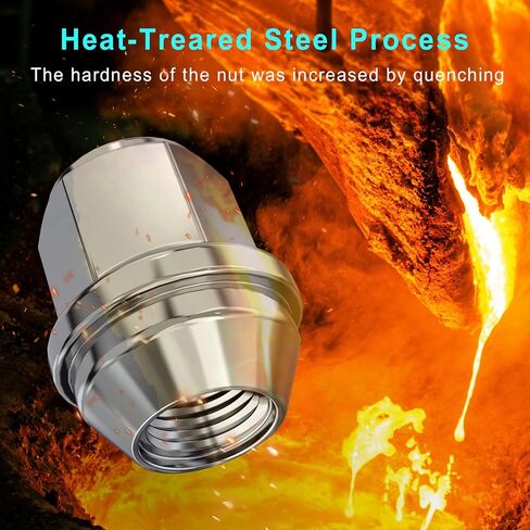 M12x1.5 HEX 3/4 بوصة (19 مم) OEM كروم العروة - استبدال لـ 2006-2019 Ford Fusion، 2000-2019 Ford Focus، 2001-2020 Ford Escape Factory Wheel (مجموعة من 20) in Kuwait