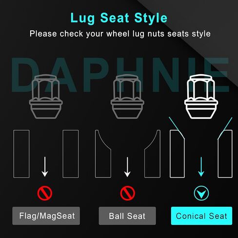 M12x1.5 HEX 3/4 بوصة (19 مم) OEM كروم العروة - استبدال لـ 2006-2019 Ford Fusion، 2000-2019 Ford Focus، 2001-2020 Ford Escape Factory Wheel (مجموعة من 20) in Kuwait