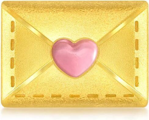 حلق CHOW SANG SANG 999 24K من الذهب الصلب بحروف الحب للنساء 93136E (يُباع منفردًا وليس زوجًا) in Kuwait