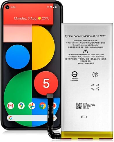 SHENMZ Pixel 5 Battery Replacement Kits 4080mAh Higher Quality Compatible with Google Pixel 5 Models with Repair Tool Kits in Kuwait
