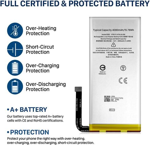 SHENMZ Pixel 5 Battery Replacement Kits 4080mAh Higher Quality Compatible with Google Pixel 5 Models with Repair Tool Kits in Kuwait