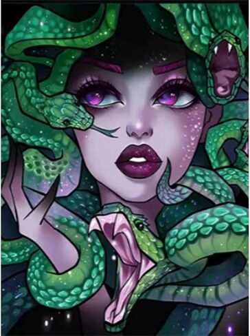 BOHADIY Snake Diamond Painting Kits for Adults, Girl Snake 5D DIY Diamond Art Kits Full Drill Diamond Dots for Gift Wall Decor and Relaxation Gem Arts 12x16 inch in Saudi Arabia