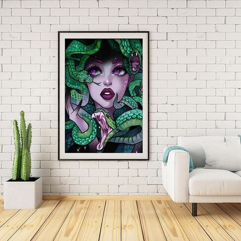 BOHADIY Snake Diamond Painting Kits for Adults, Girl Snake 5D DIY Diamond Art Kits Full Drill Diamond Dots for Gift Wall Decor and Relaxation Gem Arts 12x16 inch in Saudi Arabia