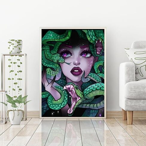 BOHADIY Snake Diamond Painting Kits for Adults, Girl Snake 5D DIY Diamond Art Kits Full Drill Diamond Dots for Gift Wall Decor and Relaxation Gem Arts 12x16 inch in Saudi Arabia