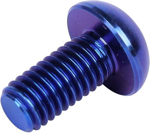 6PCS Titanium Bike Screw M5x10mm Bicycle Disc Brakes Rotor Bolts Torx T25 Head (Blue) in Kuwait