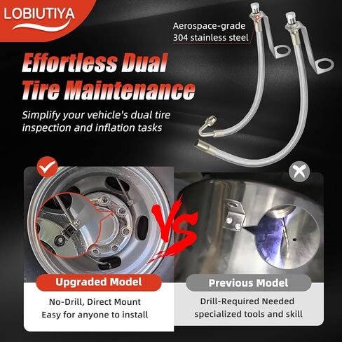 مجموعة موسعات جذع الصمام المزدوج، مجموعة نفخ الهواء للإطارات المزدوجة، ملحقات جذع الصمام تناسب العجلات المزدوجة مقاس 16 بوصة إلى 19 بوصة، امتداد صمام الإطارات لمعظم شاحنات مقطورات السيارات المتنقلة in Kuwait