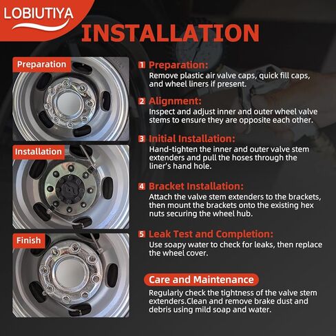 مجموعة موسعات جذع الصمام المزدوج، مجموعة نفخ الهواء للإطارات المزدوجة، ملحقات جذع الصمام تناسب العجلات المزدوجة مقاس 16 بوصة إلى 19 بوصة، امتداد صمام الإطارات لمعظم شاحنات مقطورات السيارات المتنقلة in Kuwait