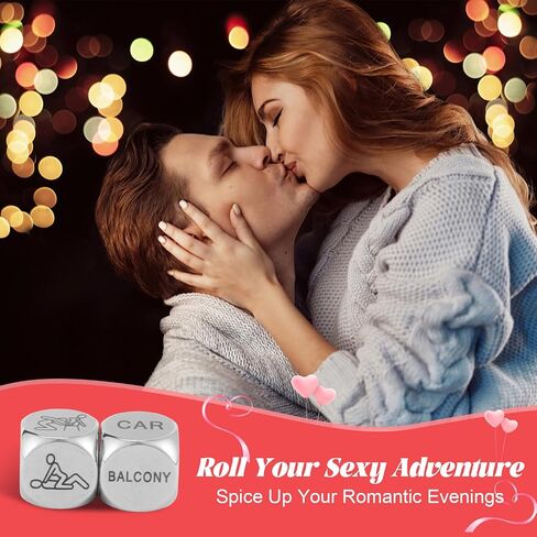2pcs Date Night Dice Set for Couples Games and Romantic Date Night Ideas - Perfect Valentines Day Gift for Him, Boyfriend, Anniversary Celebration in Saudi Arabia
