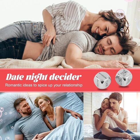 2pcs Date Night Dice Set for Couples Games and Romantic Date Night Ideas - Perfect Valentines Day Gift for Him, Boyfriend, Anniversary Celebration in Saudi Arabia