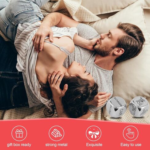 2pcs Date Night Dice Set for Couples Games and Romantic Date Night Ideas - Perfect Valentines Day Gift for Him, Boyfriend, Anniversary Celebration in Saudi Arabia