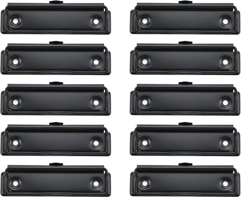 12 قطعة من المشابك للحافظة القابلة للتركيب على ألواح الحافظة المعدنية للمكاتب والمطاعم والمقاهي 3.94 بوصة × 1.14 بوصة × 0.35 بوصة أسود in Kuwait