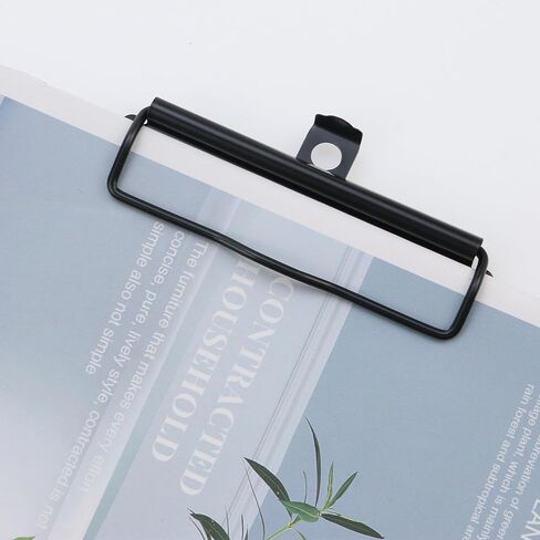 12 قطعة من المشابك للحافظة القابلة للتركيب على ألواح الحافظة المعدنية للمكاتب والمطاعم والمقاهي 3.94 بوصة × 1.14 بوصة × 0.35 بوصة أسود in Kuwait