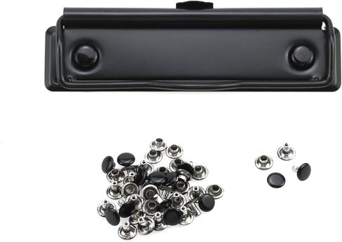 12 قطعة من المشابك للحافظة القابلة للتركيب على ألواح الحافظة المعدنية للمكاتب والمطاعم والمقاهي 3.94 بوصة × 1.14 بوصة × 0.35 بوصة أسود in Kuwait