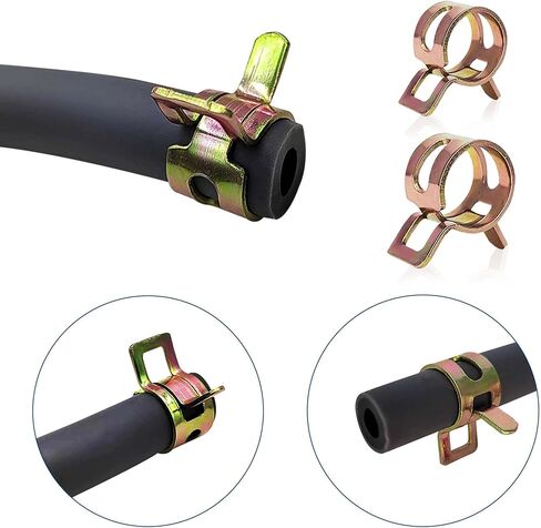 Fuel Line Clamps Pressure Clamps Gas Line Spring Band Type Action Pipe Clamp, Hose Tube Water Pipe Fuel Pipe Silicone Vacuum Fasteners Assortment Kit (60pc) in Saudi Arabia