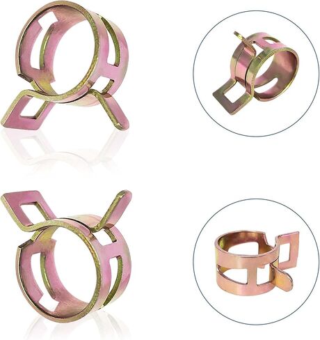 Fuel Line Clamps Pressure Clamps Gas Line Spring Band Type Action Pipe Clamp, Hose Tube Water Pipe Fuel Pipe Silicone Vacuum Fasteners Assortment Kit (60pc) in Saudi Arabia