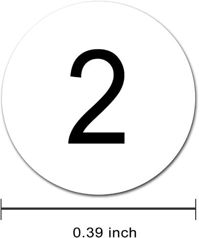5 ورقات من 1 إلى 100 ملصق أرقام - ملصقات ذاتية اللصق مقاس 0.4 بوصة، ملصقات أرقام مستديرة، صغيرة in Saudi Arabia