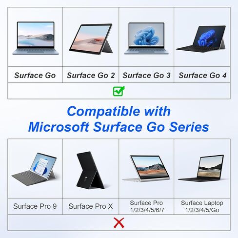 محطة إرساء Surface Go Hub لملحقات Microsoft Surface Go 4/3/2/1 مع 4K HDMI، USB 3.0، USB 2.0، محول صوت/سماعة رأس 3.5 مم، محول USB C محمول لـ Surface Go/Go 2 /Go 3 /Go 4 in Saudi Arabia