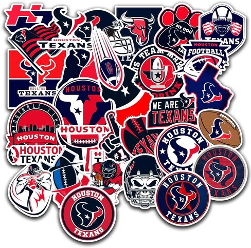 30 PCS Houston Stickers Decal for Texans Stickers for Water Bottle, Laptop, Bicycle, Computer, Motorcycle, Travel Case, Car Decal Decoration Sticker in Saudi Arabia