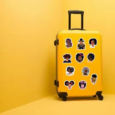 ملصق لاصق الميلانين بوبين الأسود 62 قطعة، ملصقات سحرية من الفينيل المقاوم للماء للكمبيوتر المحمول والكمبيوتر ولوح التزلج والزجاجة وهدايا الموضة للمراهقين in Kuwait